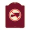 Signmission Designer Series Sign No Truck, Burgundy Heavy-Gauge Aluminum Sign, 24" x 18", BU-1824-23558 A-DES-BU-1824-23558 - alternate 1